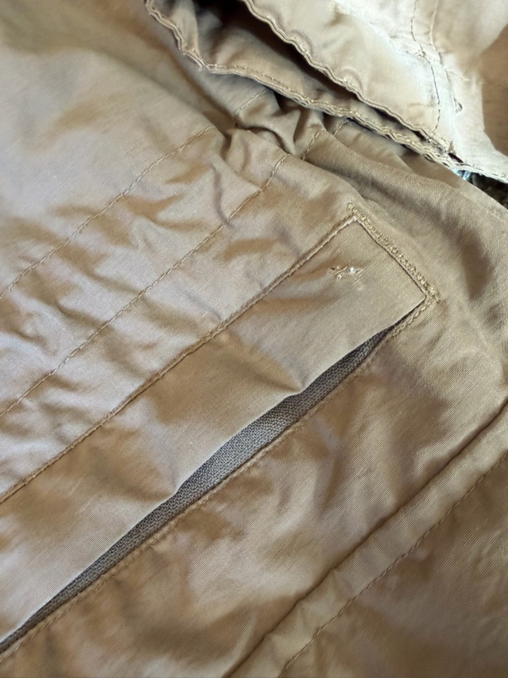 J Crew Vintage 90s Oarsman Nylon Cotton Canvas Anorak Tech Brown Jacket Large - Picture 5 of 8